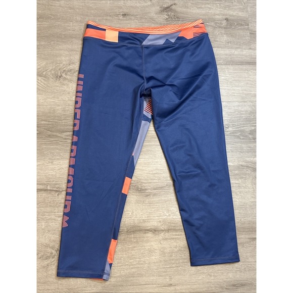 Under Armour Other - Under Armour‎ Girls Mix Master Capris Orange Blue 1289883  Size Medium